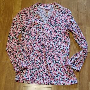 Lilly Pulitizer Joycee pink floral tunic top. XS